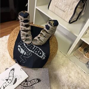 Freebird by Steven Taupe Buckle Sandals